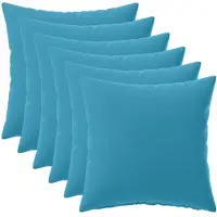 vidaXL Kussen met kussen HEERLEN 6 st Lichtblauw Polyester