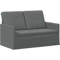 vidaXL - 2-zitsbank - Donkergrijs - 130 - x - 81 - x - 82 - cm - Stof