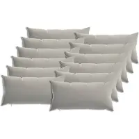 vidaXL Kussen met kussen HEERLEN 12 st Grijs Polyester