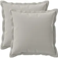 vidaXL Kussen met kussen HOUTEN 2 st Grijs Polyester