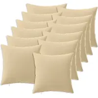 vidaXL Kussen met kussen HEERLEN 12 st Beige Polyester