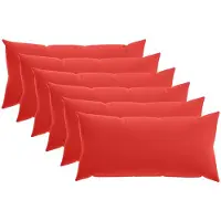 vidaXL Kussen met kussen HEERLEN 6 st Rood Polyester