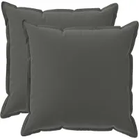 vidaXL Kussen met kussen HOUTEN 2 st Antraciet Polyester