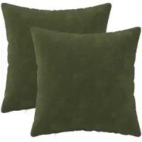 vidaXL Kussen met kussen HEERLEN 2 st Groen Microfiber Fleece