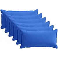 vidaXL Kussen met kussen HOUTEN 6 st Koninklijk Blauw Polyester