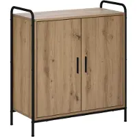 vidaXL Dressoir Artisanaal eiken 97 x 33 x 81 cm Bewerkt hout