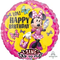 Amscan Sing-A-Tune "Minnie Happy Helpers" FolieBallon, 71 x 71 cm