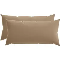 vidaXL Kussen met kussen HEERLEN 2 st Taupe Polyester