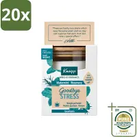 Kneipp 20 x - Geurkaars - Goodbye Stress - Watermunt & Rozemarijn - 20 branduren - Wasstrips - Geurkaars - Ontspanning - Stressverlichting - Watermunt - Rozemarijn