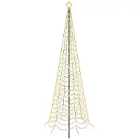 vidaXL - Spiraalvormige - led-kerstboom - met - grondpen - EKENAS - 300 - cm