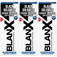Blanx Black Dolomite Tandpasta - 3 x 75 ml - Whitening met Dolomiet & Actieve Houtskool