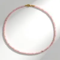 Cavill Braziliaanse rozenkwarts-vermeil ketting