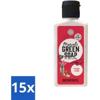Marcel's Green Soap 15 x - Douchegel - Argan & Oudh Mini - Krachtige werking - 100 ml - Voordeelverpakking - 15 stuks