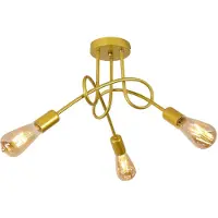 COMELY Toolight hanglamp, 3 lichtpunten, goud, E27, Ø 40 cm, geschikt voor de woonkamer