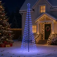 vidaXL - Spiraalvormige - led-kerstboom - met - grondpen - EKENAS - 250 - cm