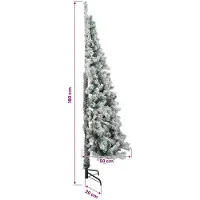 vidaXL Kunstkerstboom 180 cm PVC en Staal Groen en Wit