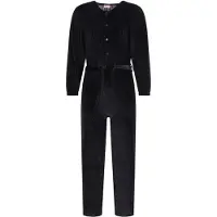 B.NOSY rechtvallende jumpsuit met ballonmouwen - zwart Meisjes Polyester Ronde hals - maat 116