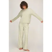 Hunkemoller Pyjamaset van katoenen jersey Groen Dames | Maat: S