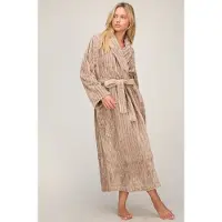 Hunkemoller Badjas Jacqueared Fleece Beige Dames | Maat: XL/XXL