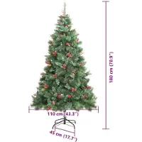 vidaXL Kunstkerstboom 300 LED's Warmwit PVC en Metalen Groen