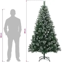 vidaXL Kunstkerstboom 210 cm PVC en Metalen Groen