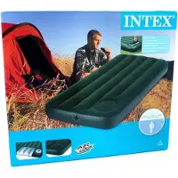 Intex Jr. Twin Dura-Beam Downy Luchtbed met ingebouwde voetpomp - 191x76x25cm