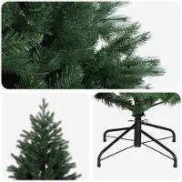 vidaXL - Kunstmatige - Hinged - Kerstboom - 120 - cm - PVC - en - Metalen - Groen