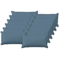 vidaXL Kussen met kussen HOUTEN 12 st Jeans Blauw Faux Linnen