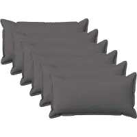 vidaXL Kussen met kussen HOUTEN 6 st Lichtgrijs Faux Linnen
