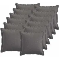 vidaXL Kussen met kussen HOUTEN 12 st Lichtgrijs Faux Linnen