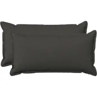 vidaXL Kussen met kussen HOUTEN 2 st Donkergrijs Faux Linnen