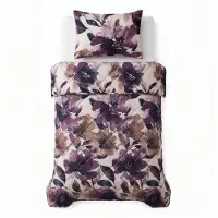Sleeptime Lena 2 in 1 Wasbaar Dekbed zonder Overtrek - Eenpersoons 140x220 cm - Inclusief 1 Kussensloop 60x70 cm - 100% Katoen - Paars