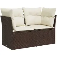 VMP Comfortabele 2-persoons rotan loungeset voor terras en balkon