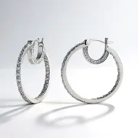 Cavill Berlin - Zilveren Oorbellen - 925 Sterling Zilver - Witte Topaasstenen - Tijdloze Elegantie en Luxe