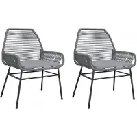 VMP 2x Tuinstoel met Kussen - Stabiel Rotan voor Balkon & Tuin
