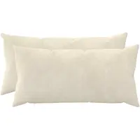 vidaXL Kussen met kussen HEERLEN 2 st Crèmekleurig Microfiber Fleece