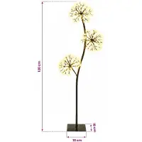 vidaXL - S-vormige - led-kerstboom - Zwart - 18 - x - 18 - x - 120 cm - Staal - 504 - LED's