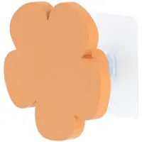 Tendance Patère en bambou peint forme fleur D. 8 cm à coller ocre