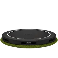 VirtuFit Inground Trampoline - Rond - Ø366 cm - Ingraaftrampoline - Voor Kinderen - Zwart
