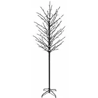 vidaXL - Led-bollen - kerstboom - Zwart - 47 - x - 210 cm - Staal - 250 - LED's
