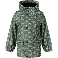 MINOTI Jongens Zebra Waterdichte Jas met Capuchon (Groen)