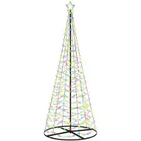 vidaXL Led-kerstboom spiraal met voet EKENAS 250 cm 370 LED's