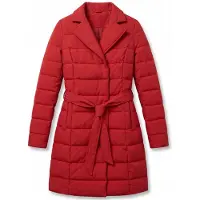 Gentile Bellini Winterjas Dames Volwassen - Dames Winterjas Parka - Puffer Jacket Dames Lang -GS17921- Rood