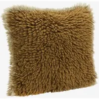 Madam Stoltz Wollen Sierkussenhoes – Mosterd & Beige – 40x40 cm – Handgeweven