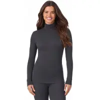 AWR Fashionable Dames Thermo Shirt / Col Trui / Turtleneck Shirt | Warmte Fleece Trui / Warmhoudende Shirt | Grijs - XL/XXL