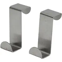 Tendance Set de 2 petites patères en acier inoxydable à suspendre chromé