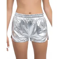 Chaks - Zilveren metallic short dames - L