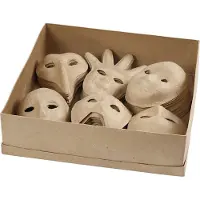 Creativ Company Maskers, h: 12-21 cm, 6x10 stuks