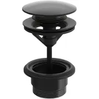 Hansa - Push-open afvoerplug 1 1/4, mat zwart 0764010033