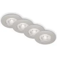 Briloner LED inbouwspots badkamer, dimbaar, set van 4, 4,9W, IP44, Ø9cm, chroom, merk